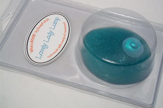 Lovely Lady Lump boob novelty soap - No Pink Ribbon