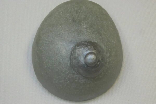 A close up of an egg shaped object