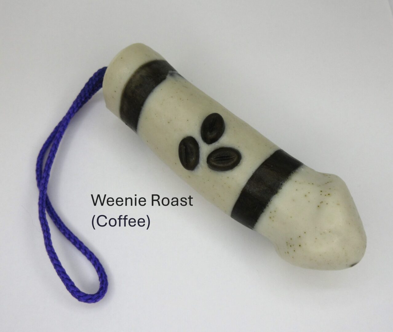 Soap shaped like a weenie, coffee-scented.
