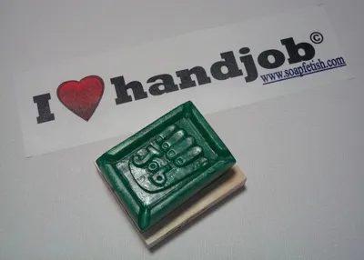 A rubber stamp with the hand of someone who is handjob.