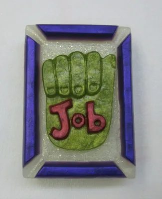 A picture of a job sign in the shape of a fist.